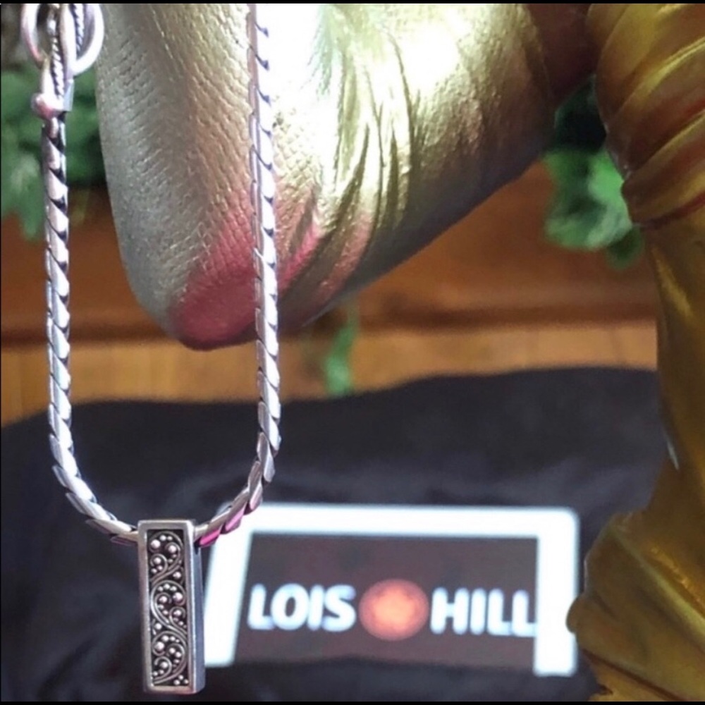 Lois Hill Rectangle Pendent. Sterling Silver.